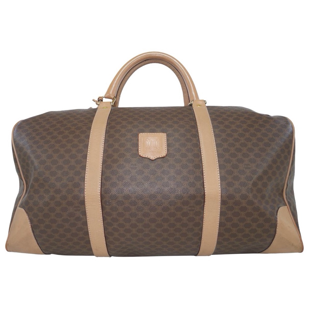 Vintage Authentic Celine Macadam pattern Boston travel bag